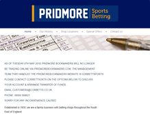 Tablet Screenshot of pridmorebookmakers.co.uk